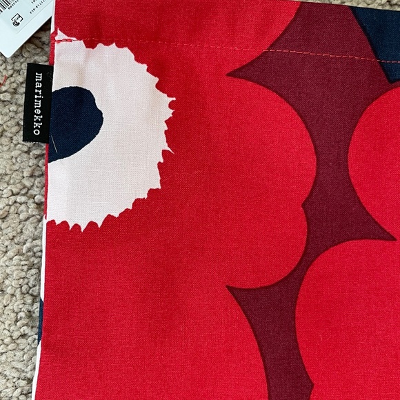 NWT MARIMEKKO Red Unikko Cotton Christmas Stocking - Picture 5 of 5